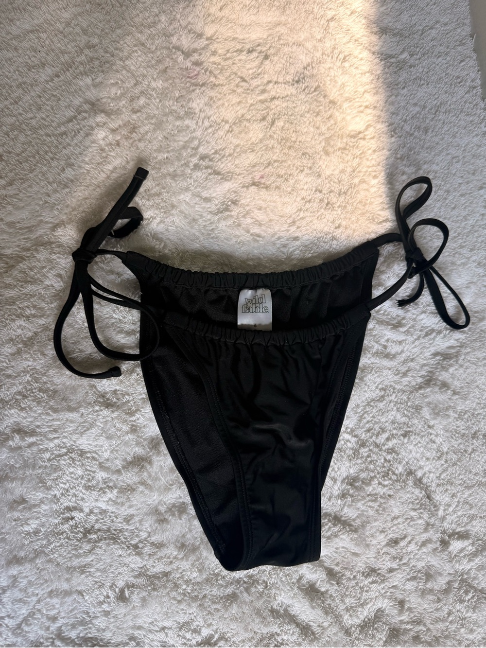 Black Side-Tie Bikini Bottom